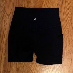 Lululemon Align Shorts 6” with Pockets, Navy, Size 6